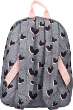 Milky Kiss Love Land - Rugzak - Schooltas Meisje - Grijs - Hartjes -Schoolbenodigdheden 802x1200 18