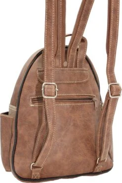 Nuba Vrouwen Rugzak Met 2 Vakken | Compacte Rugtas| Bruin / Cognac -Schoolbenodigdheden 802x1200 32