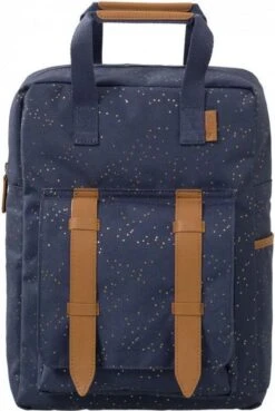 Fresk Rugzak Indigo Dots - Kinderrugzak - Boekentas Kleuterschool - Peuter Zak - Blauw Met Gouden Dots -Schoolbenodigdheden 804x1200 15
