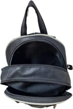 Rugzak Soepele Zwart,creme PU-Leer -Schoolbenodigdheden 808x1200 27