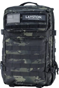 LAYSTON. - 45L Sport School Werk Rugtas - Sport Rugzak - Tactical Backpack - Waterafstotend - Camo Groen -Schoolbenodigdheden 812x1200 6