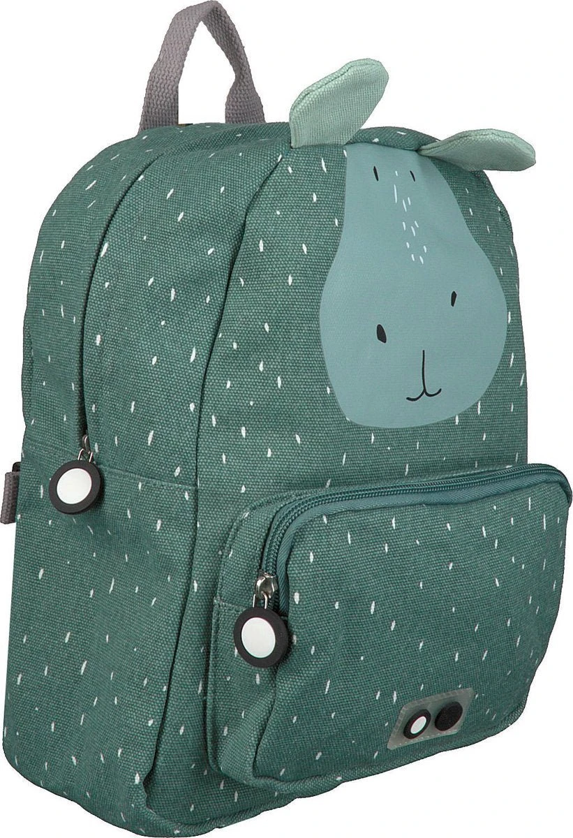 Trixie Hippo Kinderrugzak / Rugtas / Schooltas - Backpack - 12 Liter - Katoen - Blauw 2 Trixie Hippo Kinderrugzak / Rugtas / Schooltas - Backpack - 12 Liter - Katoen - Blauw - Afbeelding 2