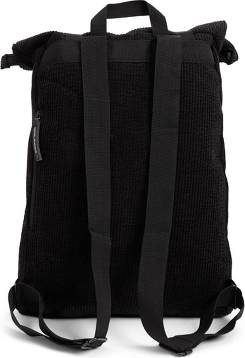 Norlander Vintage Ribbel Rugzak - Zwart - Corduroy - 28 Liter 4 Norlander Vintage Ribbel Rugzak - Zwart - Corduroy - 28 Liter - Afbeelding 4