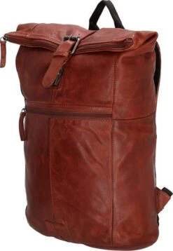 Old West Paint Rock Leren Rolltop Rugtas 13,3 Inch - Cognac -Schoolbenodigdheden 829x1200 2