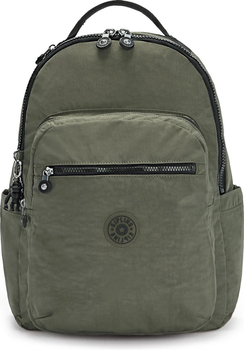 Kipling SEOUL Rugzak, 27 Liter, 15 Inch Laptopvak - Green Moss 1 Kipling SEOUL Rugzak, 27 Liter, 15 Inch Laptopvak - Green Moss