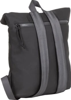 New Rebels® Tim - Rugtas - Grijs/Zwart - Waterafstotend - Roll-top - 13121087 - 27x8x33cm - Rugzak / Backpack -Schoolbenodigdheden 844x1200 1
