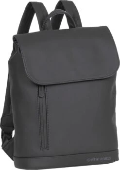New Rebels® Daley - Rugtas - Zwart - Waterbestendig - 87 - 13L - 25x13x40cm - Rugzak / Backpack