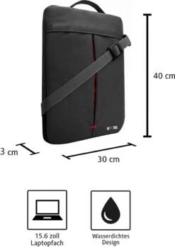 VEGMANN AV6453 Laptoptas 15,6-inch Notebooktas Laptopbeschermhoes Case PC-laptopbeschermtas Rood -Schoolbenodigdheden 849x1200