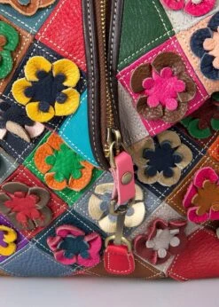 Viabologna Rugzak Escanella Van Gekleurde Stukjes Leer - Multicolour - -Schoolbenodigdheden 856x1200 15