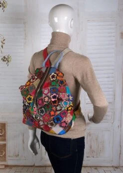 Viabologna Rugzak Escanella Van Gekleurde Stukjes Leer - Multicolour - -Schoolbenodigdheden 856x1200 16