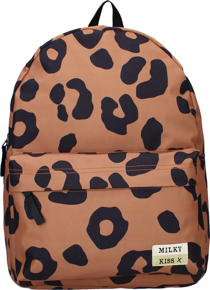 Milky Kiss Fun Vibes Rugzak - Schooltas Meisje - Bruin 1 Milky Kiss Fun Vibes Rugzak - Schooltas Meisje - Bruin