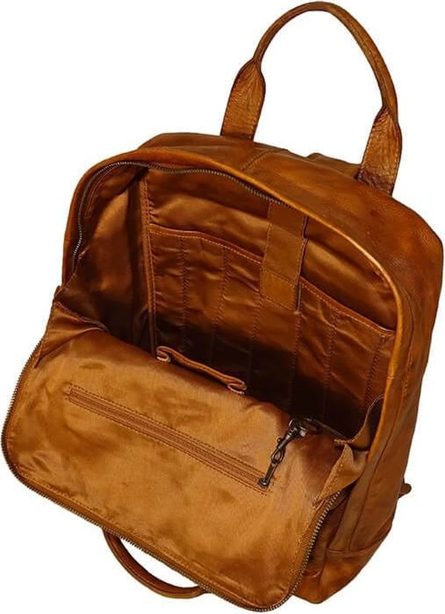 Bear Design Maja Leren Rugzak - Cognac 5 Bear Design Maja Leren Rugzak - Cognac - Afbeelding 5