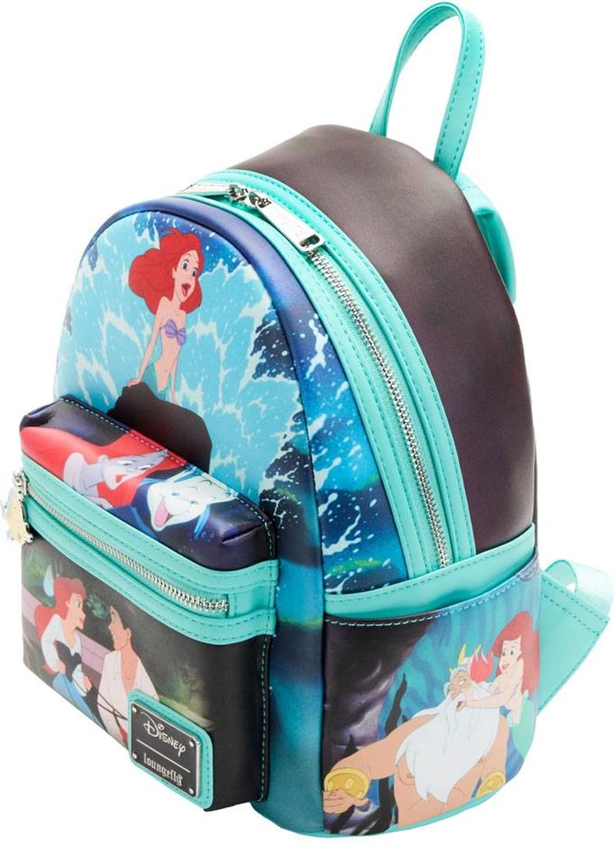 Disney Loungefly Backpack Little Mermaid Princess Scenes 2 Disney Loungefly Backpack Little Mermaid Princess Scenes - Afbeelding 2