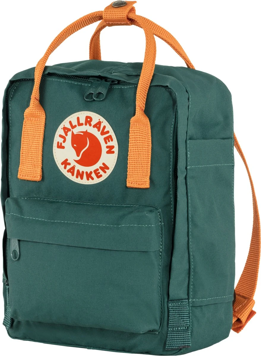 Fjallraven Fjällräven Kånken Mini Unisex Rugzak - Arctic Green-Spicy Orange 2 Fjallraven Fjällräven Kånken Mini Unisex Rugzak - Arctic Green-Spicy Orange - Afbeelding 2