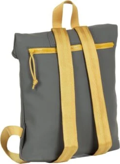 New Rebels® Tim - Rugtas - Grijs/Geel - Waterbestendig - Roll-top - 1312108 - 27x8x33cm - Rugzak / Backpack -Schoolbenodigdheden 882x1200 12