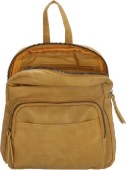 Enrico Benetti Zoë Dames Rugzak Klein - Kunstleer - Oker Geel -Schoolbenodigdheden 891x1200 13