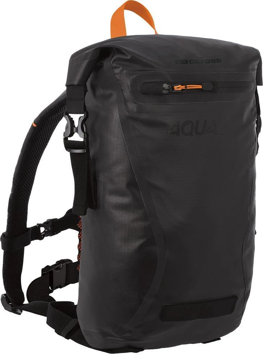 Zwarte Rugzak - Waterdichte Rugzak - Rugtas - 22 Liter Rugzak - Backpack Oxford Aqua Evo High-Tech 22L Roll-Top 9 Zwarte Rugzak - Waterdichte Rugzak - Rugtas - 22 Liter Rugzak - Backpack Oxford Aqua Evo High-Tech 22L Roll-Top - Afbeelding 9
