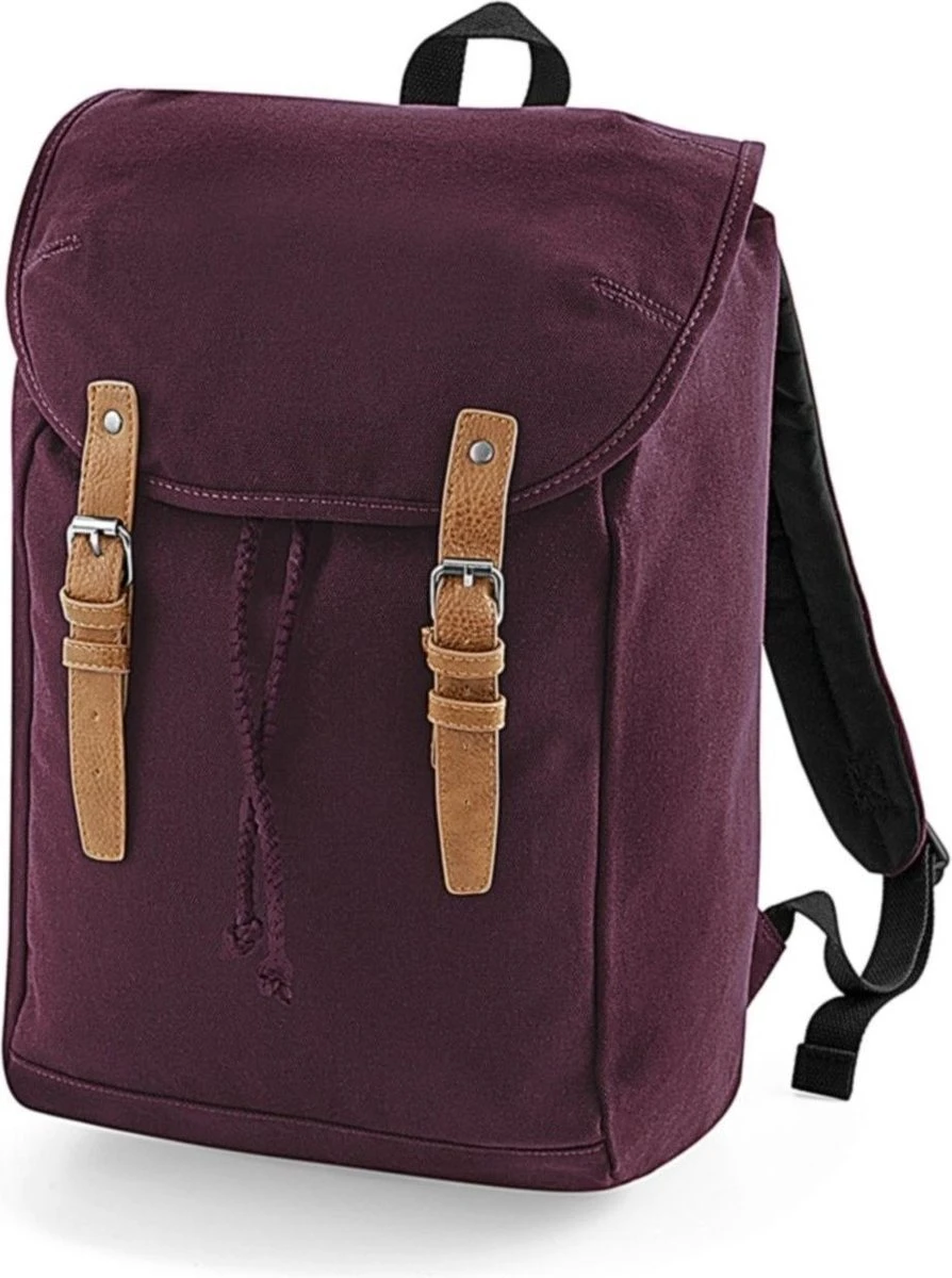 Senvi Vintage Laptop Rugzak/Backpack - Kleur Bordeaux - 19 Liter 1 Senvi Vintage Laptop Rugzak/Backpack - Kleur Bordeaux - 19 Liter