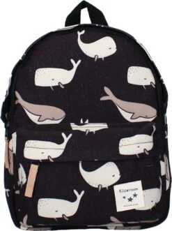 Kidzroom Full Of Wonders Rugzak - 2 T/m 6 Jaar - Zwart - Walvis