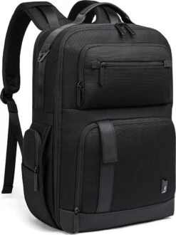 Bange - Laptop Rugzak 15,6 Inch - Anti Diefstal Rugzak - Zwart -Schoolbenodigdheden 898x1200