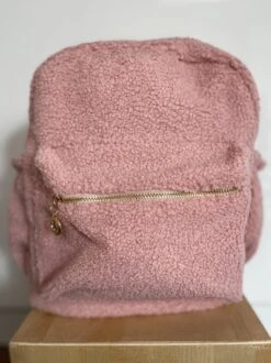 Merkloos Teddy Rugzak Roze Zijvak | Kind | Peuter | School | Rugzak Teddy | Meisje | Jongen