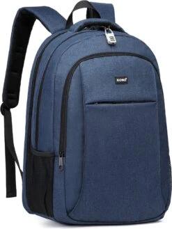 Kono Rugzak XL - Schooltas - 17,3 Inch Laptop Rugtas - Dames/Heren - 36L - Waterafstotend - Blauw