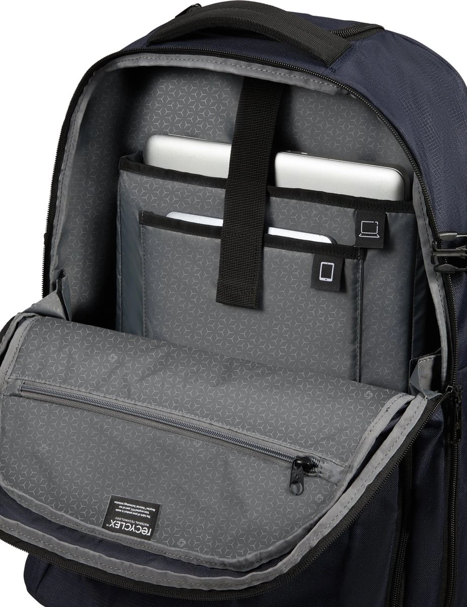 Samsonite Rugzaktrolley Met Laptopvak - Roader Rugzak 17.3 (Handbagage) Dark Blue 4 Samsonite Rugzaktrolley Met Laptopvak - Roader Rugzak 17.3 (Handbagage) Dark Blue - Afbeelding 4