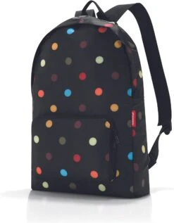 Reisenthel Mini Maxi Rucksack Rugzak - Opvouwbaar - 14L - Dots Zwart