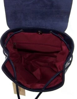 Soepele Donkerblauw Leer Met PU-leer Rugzak 7 Soepele Donkerblauw Leer Met PU-leer Rugzak -Schoolbenodigdheden 935x1200 9