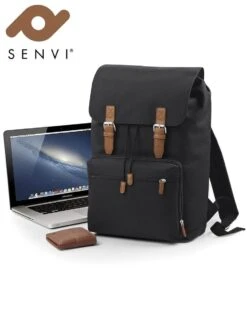 Senvi Vintage Laptop Rugzak Kleur Zwart - Bruin - 18 Liter -Schoolbenodigdheden 942x1200 3