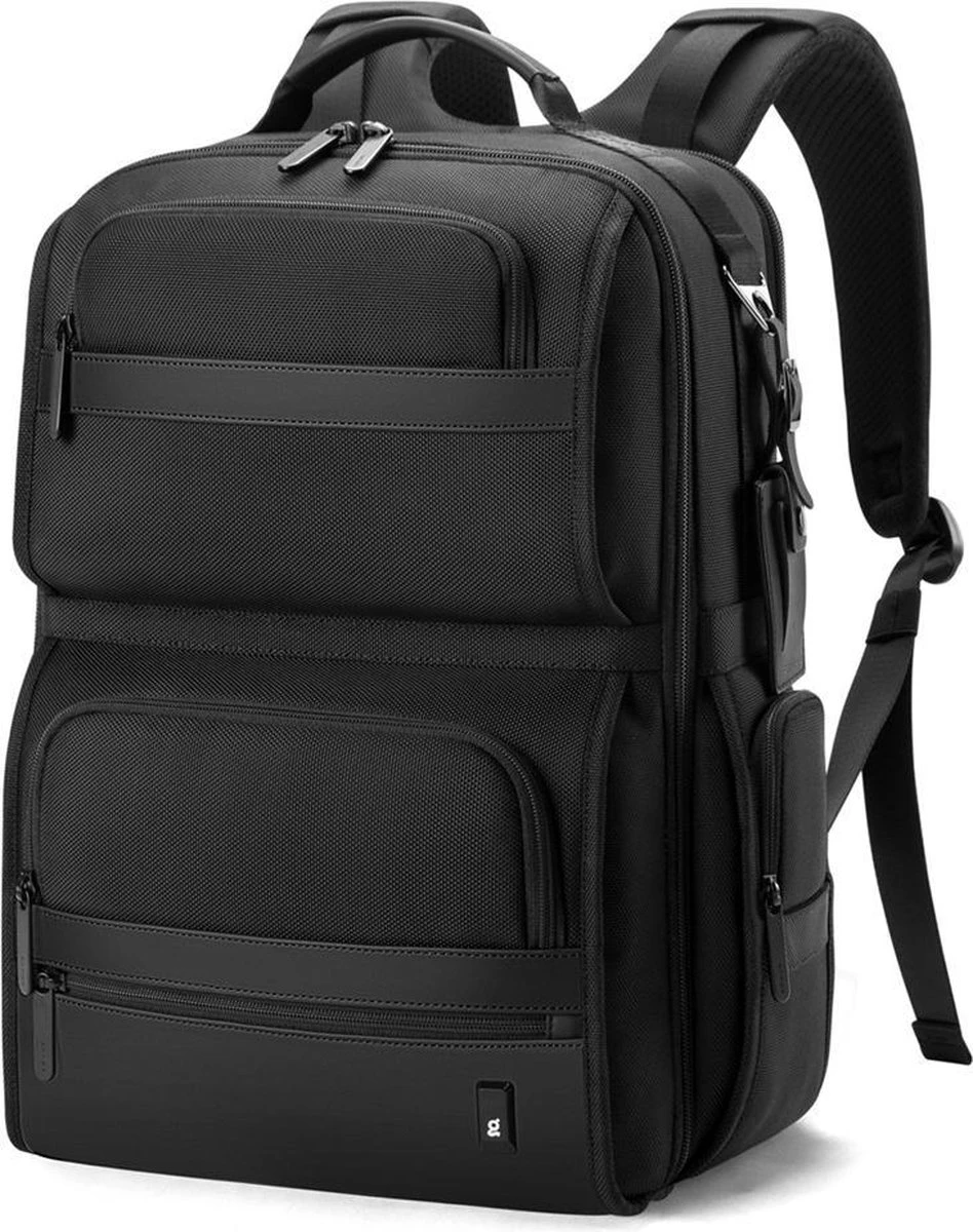 Bange Rugtas - 15,6 Inch - Laptop Rugzak - Waterafstotend - Zwart - Incl. Smart Thermosfles 2 Bange Rugtas - 15,6 Inch - Laptop Rugzak - Waterafstotend - Zwart - Incl. Smart Thermosfles - Afbeelding 2