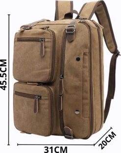 Jeusin® Multifunctionele Comfortabele Laptoptas 3-in-1 Rugtas - Schoudertas - Voor 17,3-inch Laptop Formaat - Bruin 17 Jeusin® Multifunctionele Comfortabele Laptoptas 3-in-1 Rugtas - Schoudertas - Voor 17,3-inch Laptop Formaat - Bruin -Schoolbenodigdheden 951x1200 11