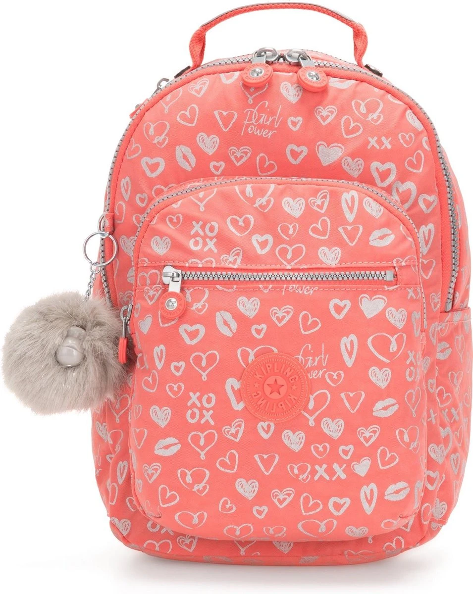 Kipling Seoul Go Small Laptoprugzak 13 Inch - Hearty Pink Met 1 Kipling Seoul Go Small Laptoprugzak 13 Inch - Hearty Pink Met