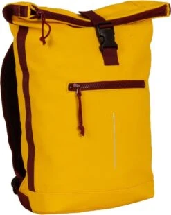New Rebels® Tim - Rugtas - Rood/Geel - Waterbestendig - Roll-top - 1615.615141312108 - 35x10x46cm - Rugzak / Backpack