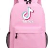 Merkloos TikTok Rugzak - Tik Tok Schooltas - Rugzak Jongens - Tas - Rugtas Meisjes - Nieuwe Collectie - Roze