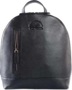WILD WOODS Leren Dames Rugtas M - Casual Rugzak - Nappa Leer - Zwart