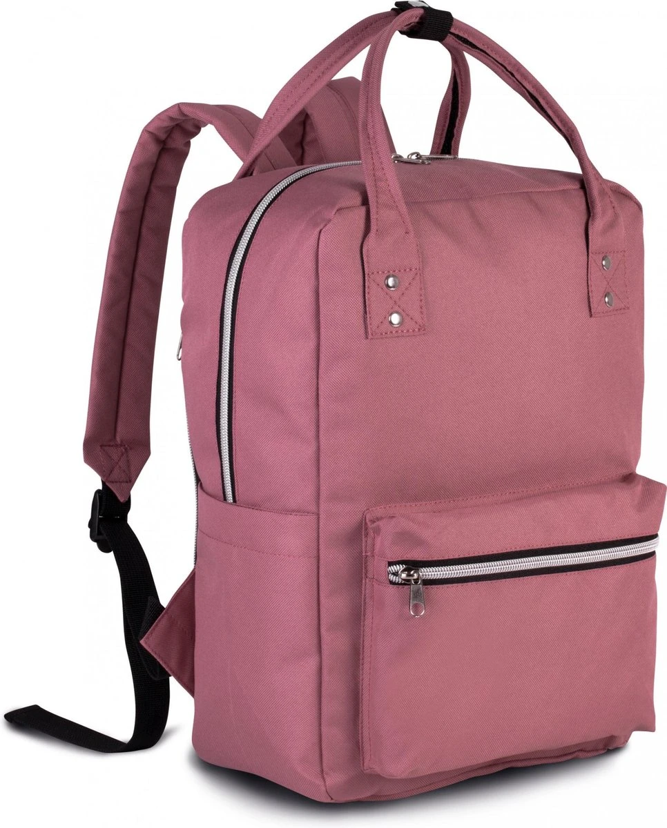 Veran Rugtas - Rugzak - 12 Liter - 2-in-1 Handtas - Urban - Vintage - Heren - Dames - Laptop - Gewatteerd - School - Boekentas - Roze 1 Veran Rugtas - Rugzak - 12 Liter - 2-in-1 Handtas - Urban - Vintage - Heren - Dames - Laptop - Gewatteerd - School - Boekentas - Roze