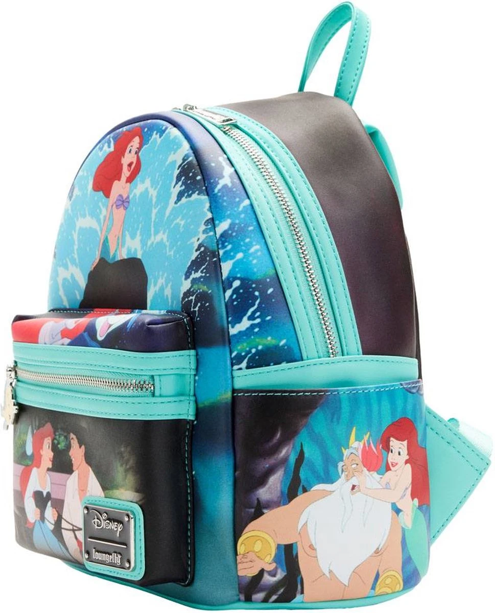 Disney Loungefly Backpack Little Mermaid Princess Scenes 5 Disney Loungefly Backpack Little Mermaid Princess Scenes - Afbeelding 5