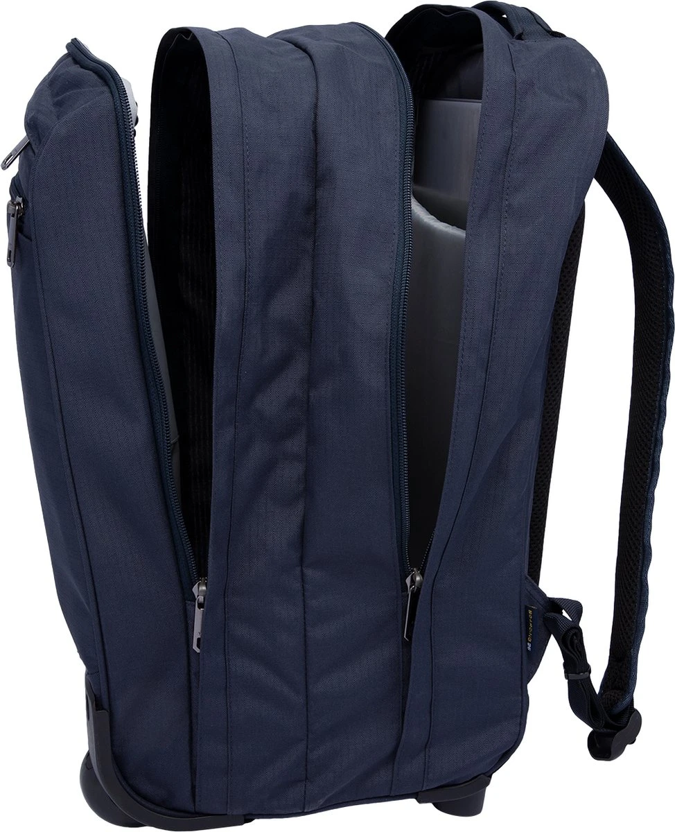 NOMAD® Boarding Rugzak Trolley 26L Dark Navy | Reistas Met Wielen | Handbagage Laptopvak | 35x30x52cm Rugzaktrolley Volwassenen 7 NOMAD® Boarding Rugzak Trolley 26L Dark Navy | Reistas Met Wielen | Handbagage Laptopvak | 35x30x52cm Rugzaktrolley Volwassenen - Afbeelding 7