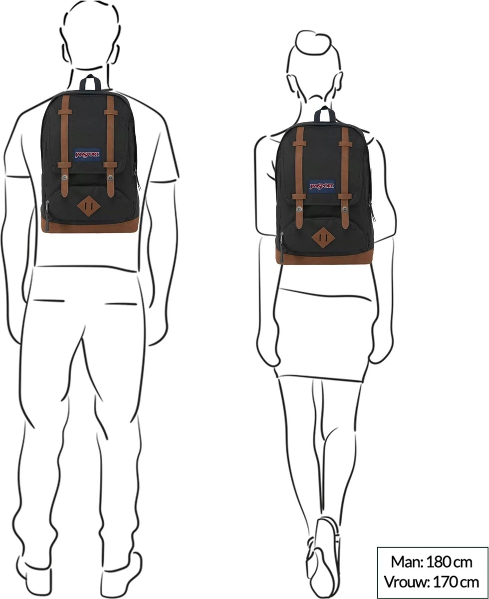 JanSport CORTLANDT Rugzak, 25 Liter, 15 Inch Laptopvak - Black 2 JanSport CORTLANDT Rugzak, 25 Liter, 15 Inch Laptopvak - Black - Afbeelding 2