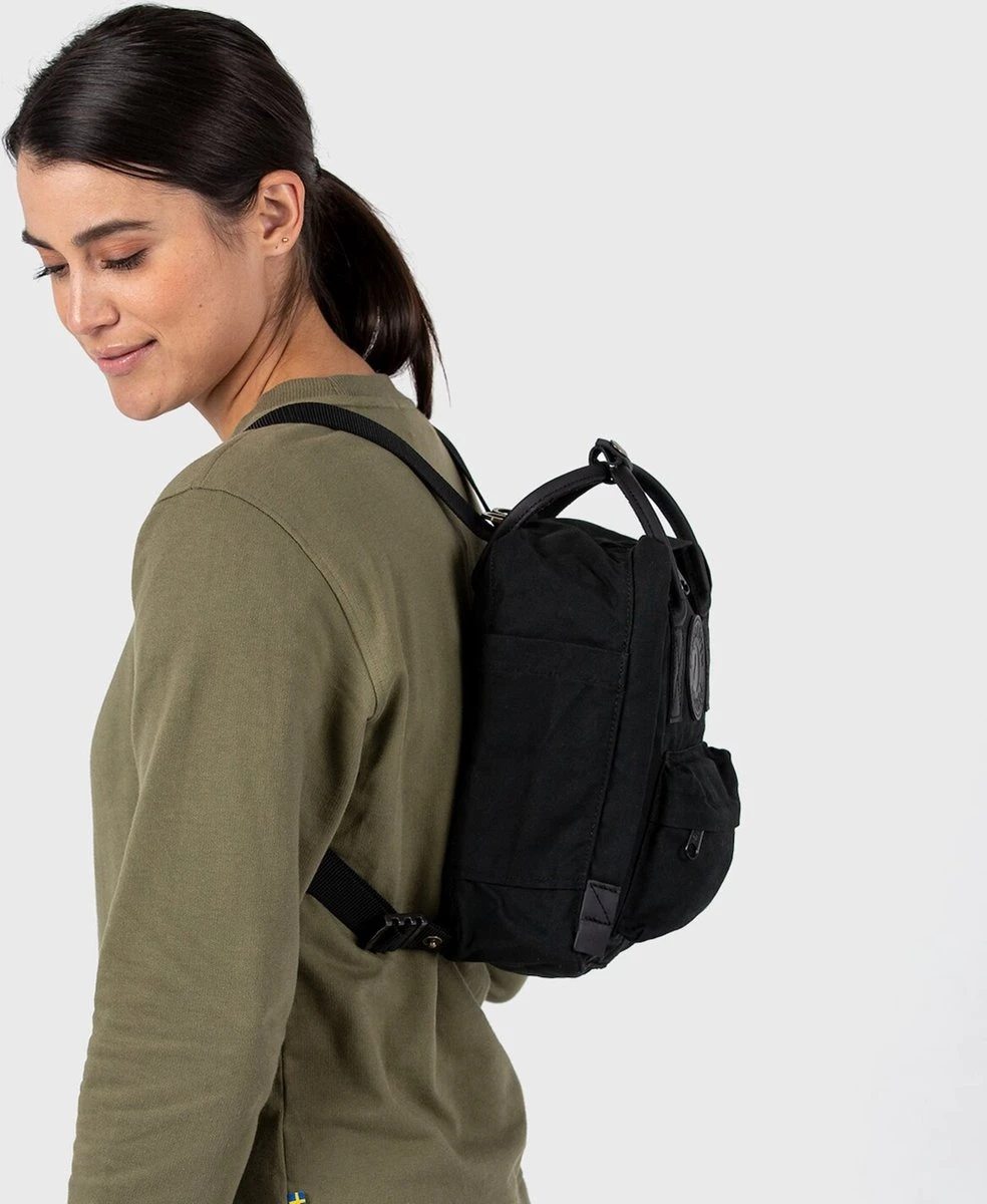 Fjallraven Fjällräven Kånken No. 2 Black Mini Unisex Rugzak - Black 4 Fjallraven Fjällräven Kånken No. 2 Black Mini Unisex Rugzak - Black - Afbeelding 4